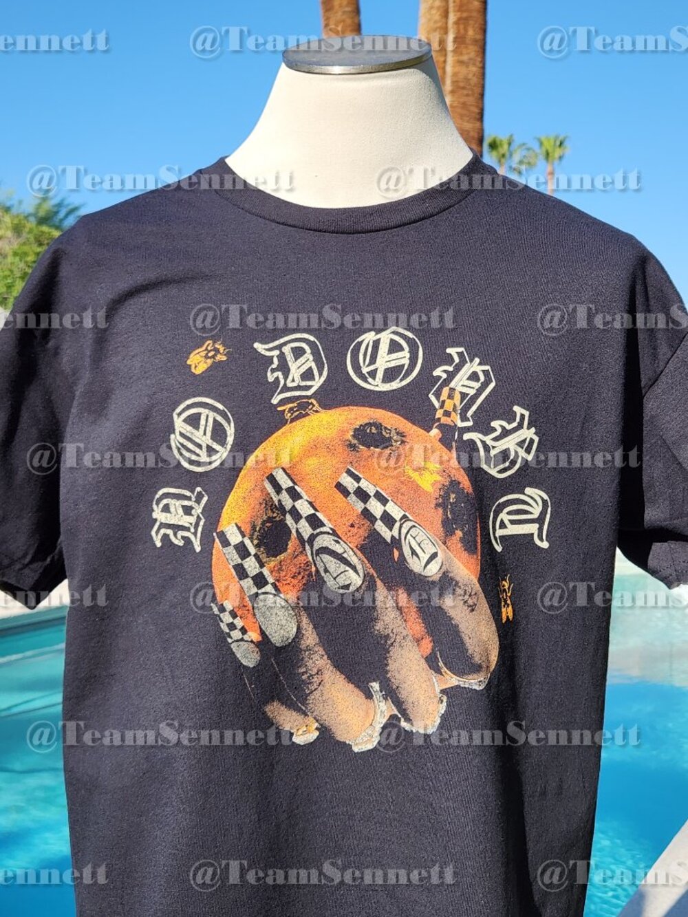 No Doubt Sphere Shirt // Black Short Sleeve with Orange // Las Vegas 2026